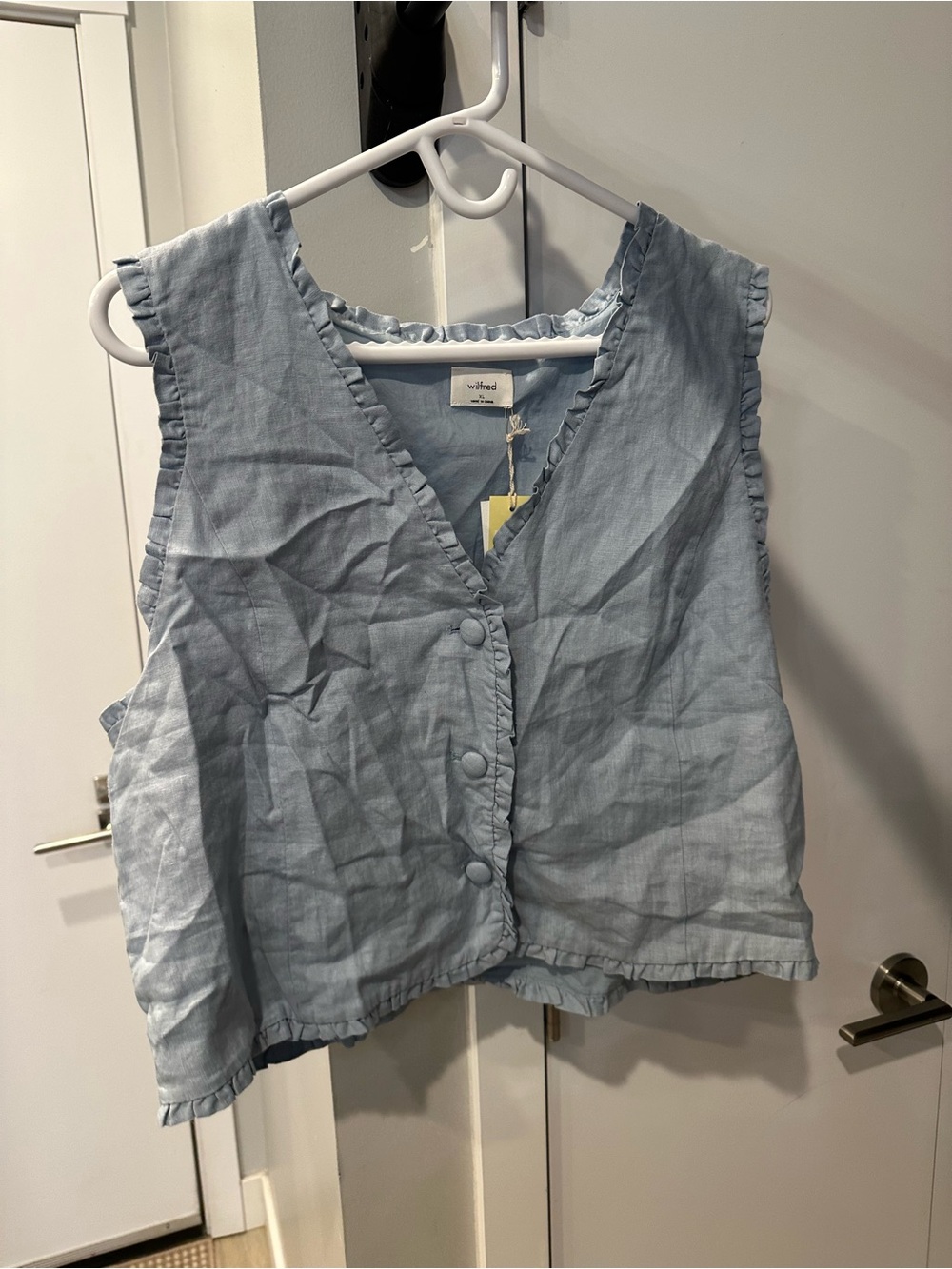 Aritzia Citrus Linen Shirt